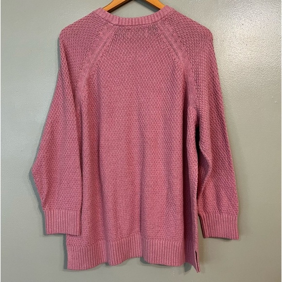Old Navy Womens Cotton Blend Knit Crew Neck Pullover Sweater Pink L NWT - Picture 3 of 12